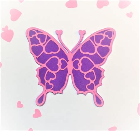 Three Layered Heart Butterfly Template - Darina's Crafts