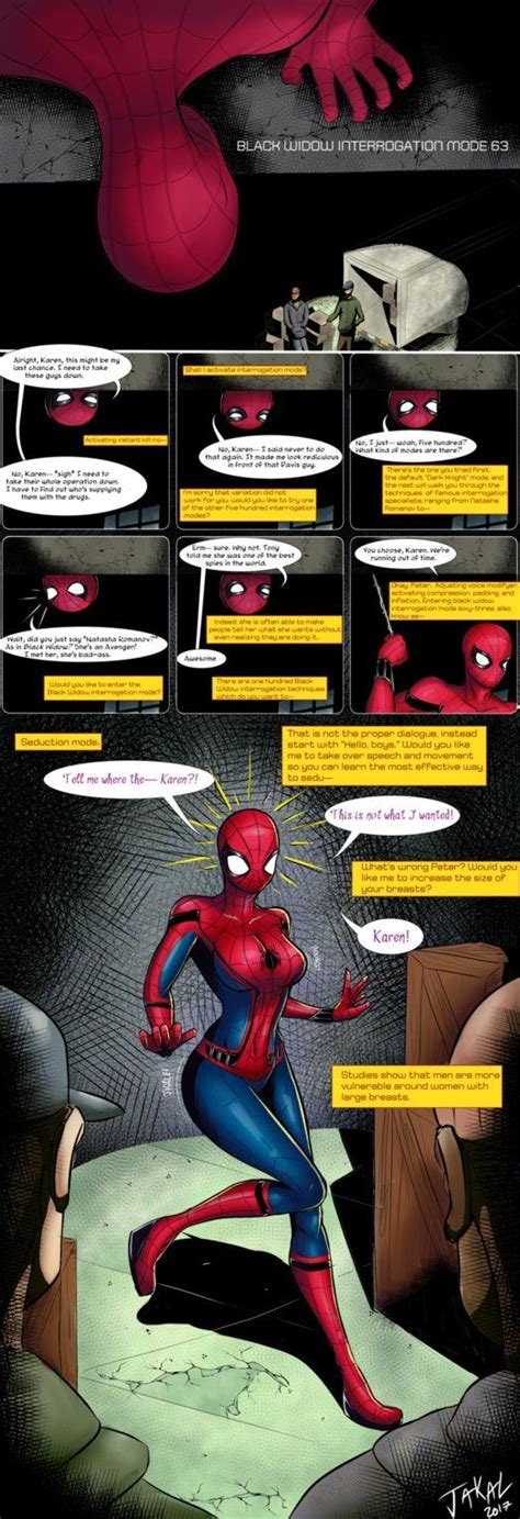 If Tony built a seduction mode in Peter's suit. | Spiderman, Deadpool and spiderman, Iron man suit