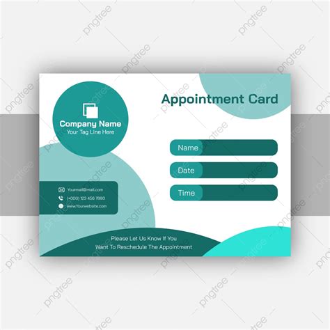 Minimal Appointment Card Template Design Template Download on Pngtree