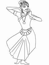 Coloring Dandiya Pages Colouring Dance Indian Folk India Clipart  sketch template