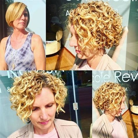 shorter permed style before and after | Spiral perm short hair, Short ...