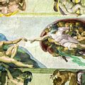 The Creation of Adam by Michelangelo Art Print by Michelangelo - Pixels