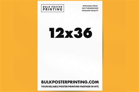 Fast & Cheap 12x36 Poster Printing NYC - Bulk Poster Printing