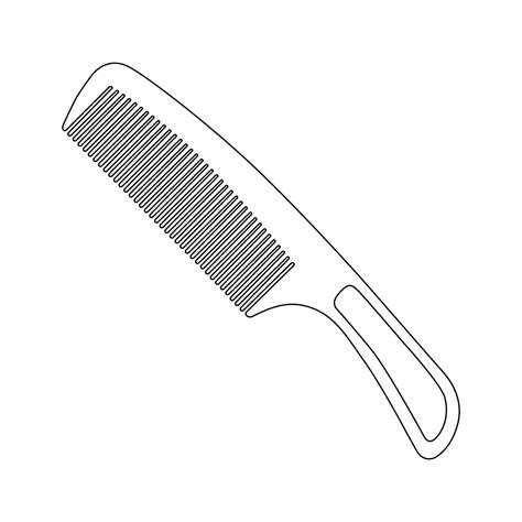 Comb Outline Icon Illustration on White Background 9463338 Vector Art at Vecteezy