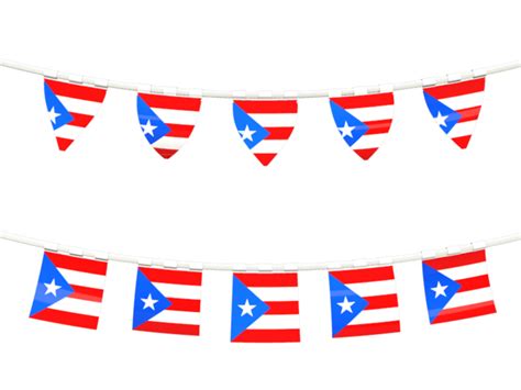 Rows of flags. Illustration of flag of Puerto Rico