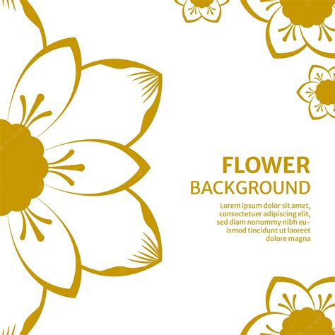 Premium Vector | Gold flower elements background