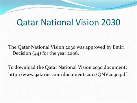 Qatar National Vision 2030