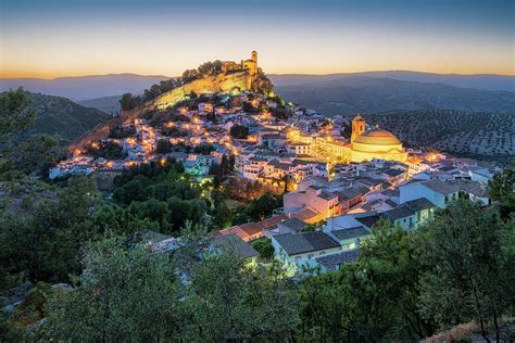 Montefrio at sunset, beautiful village in the province of Granada ...