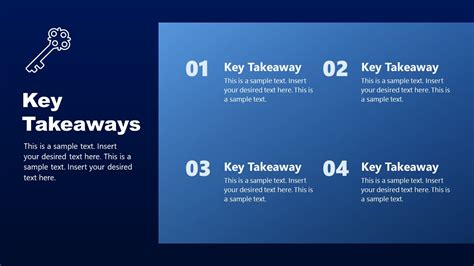 4 Key Takeaways PowerPoint Template