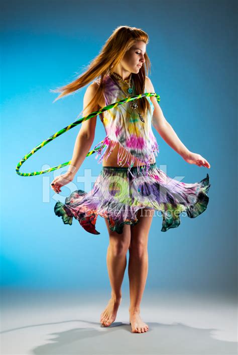 Colorful, Graceful Hula Hoop Dancer Girl Stock Photo | Royalty-Free ...