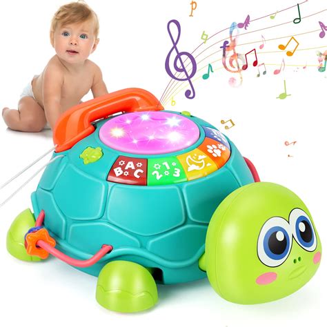 Buy Musical Turtle Baby Toys 6 to 12 Months, Infant Light up Music Toys ...