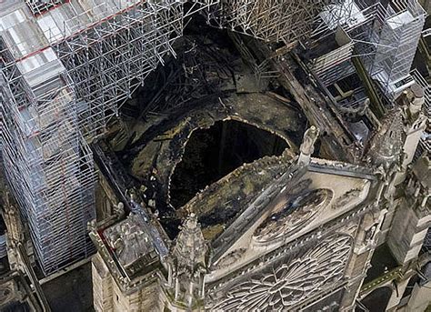 Aerial photos of fire damaged Notre Dame Cathedral - April 17, 2019 | The Spokesman-Review