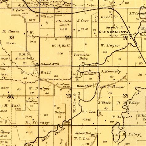 Vintage Map of Jackson County, Missouri 1887 by Ted's Vintage Art