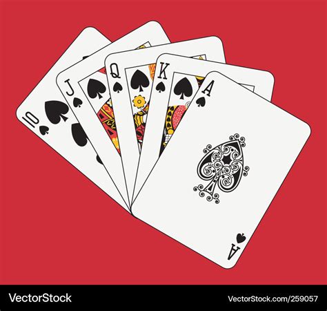 Royal flush spades Royalty Free Vector Image - VectorStock