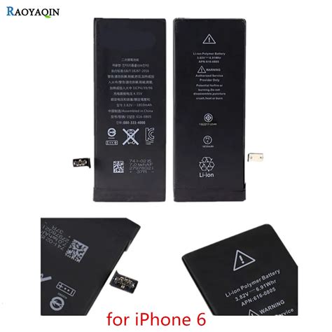 1pcs 100% High Quality Replacement Li ion Battery For Apple iPhone 6 6G Cell Phone Batteries For ...