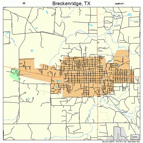 Breckenridge Texas Street Map 4810132