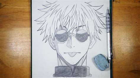 How To Draw Gojo Satoru With Glasses For Beginners! Easy Tutorial ...