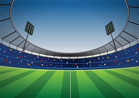Soccer Football Stadium Vector Background Stock Illustration - Download Image Now - iStock