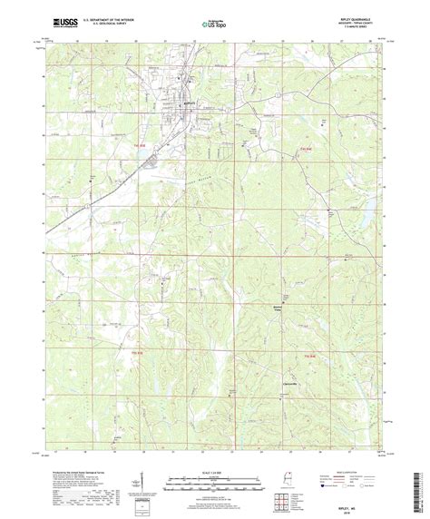 MyTopo Ripley, Mississippi USGS Quad Topo Map