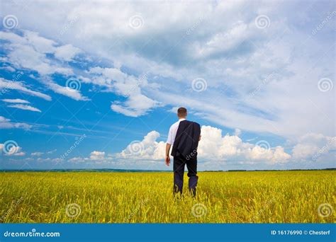 Man walking away stock photo. Image of nature, green - 16176990