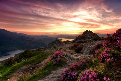 Desktop Wallpapers Scotland Trossachs National Park Nature mountain