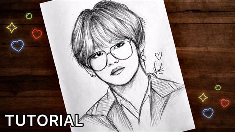 Drawing BTS V (Taehyung)| Pencil Sketch| How To Draw BTS V(Taehyung)| Step by Step Tutorial ...