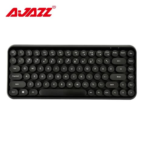 Ajazz 308i Wireless Bluetooth Keyboard 84 Classic Round Keys Wireless ...