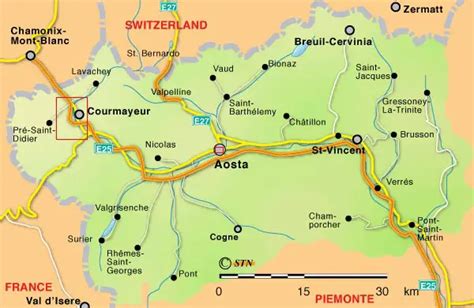 Map of Aosta Valley • Mapsof.net