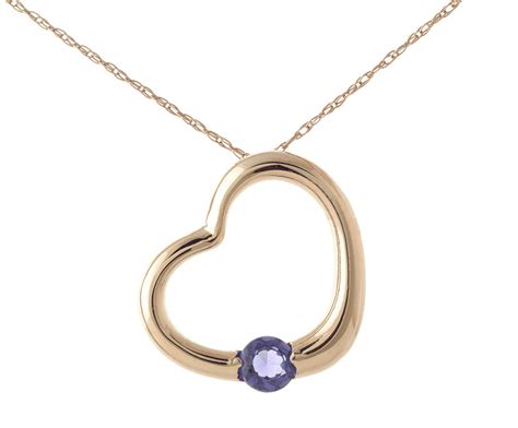 Tanzanite Heart Pendant Necklace 0.25 ct in 9ct Rose Gold - 5388R | QP ...