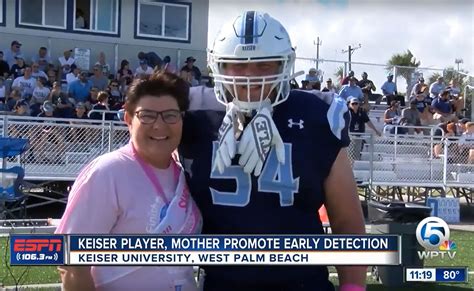 Keiser University Seahawk Football Player Pays Tribute to Mom on the Field as the Two Promote ...