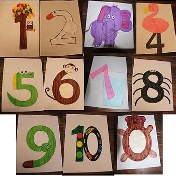 Number Crafts (0-10) by 3 Sweet Peas | Teachers Pay Teachers