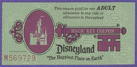 Vintage Disneyland Tickets: Magic Kingdom Club Ticket Book - September 1976