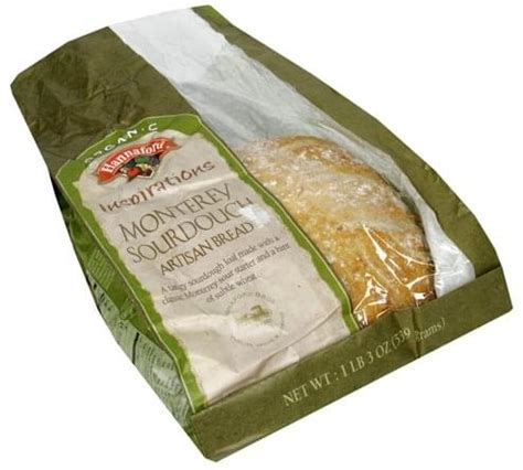 Hannaford Organic, Monterey Sourdough Artisan Bread - 19 oz, Nutrition Information | Innit