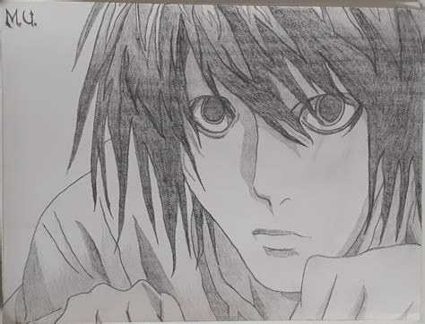 L [Lawliet] Pencil Drawing : r/deathnote