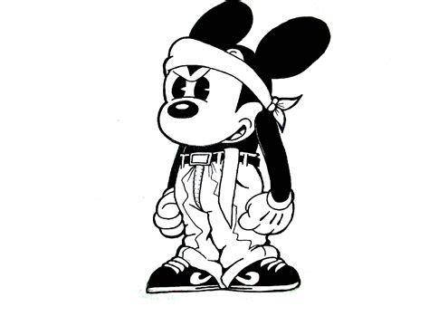 Ghetto Cartoon Drawings Drawing Gangsta Mickey Mouse (Request) From Blanca – Youtube – DIGIINDIE