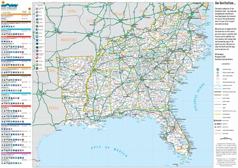 Southeast USA Road Map