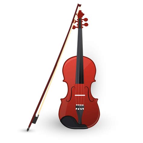 Violin and Bow in Cartoon 24397233 PNG