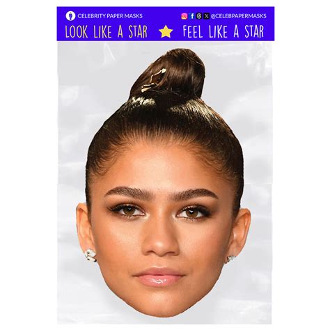 Zendaya Mask Actress Celebrity Masks – Celebrity Paper Masks