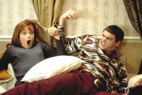 "Dumb And Dumber" movie still, 1994. L to R: Lauren Holly, Jim Carrey ...