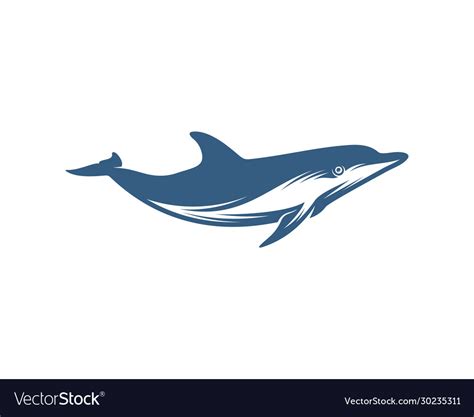 Dolphins logo design template silhouette Vector Image