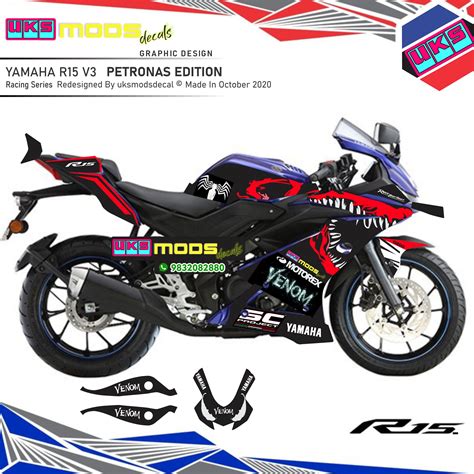 Buy Yamaha R15 V3 Full Body Wrap Custom Decalsstickers Venom Edition Online @ ₹3050 from ShopClues