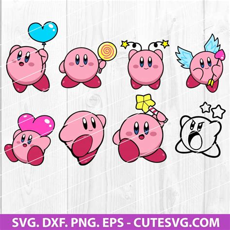 Kirby SVG Bundle Kirby Super Star SVG Kirby Clipart Kirby Vector