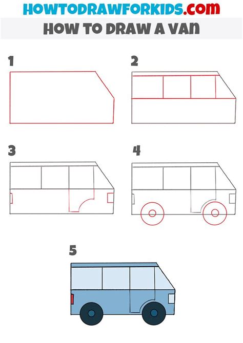 How to Draw a Van for Kindergarten - Easy Drawing Tutorial For Kids | Easy drawings for kids ...