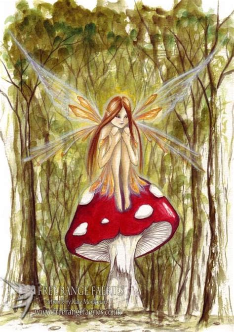 Fairy Print Woodland Wish A4 Art Print Toadstool Fly | Etsy