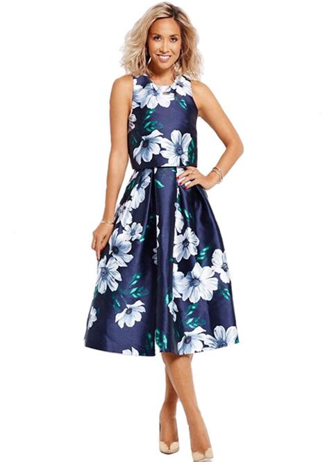 LADIES MYLEENE KLASS DESIGNER EVENING RACES PARTY PROM FLOWER DRESS - DARK BLUE in 2021 ...