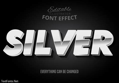 Silver font effect 693213