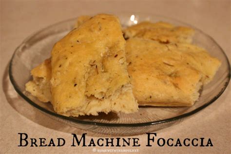 Bread Machine Focaccia | Home With The Boys