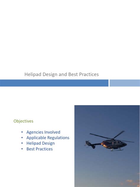 Helipad Design and Best Practices | PDF | Federal Aviation ...