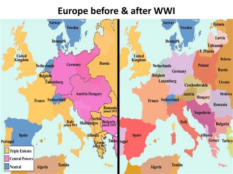 Map Of Europe Before And After Ww1 - Map