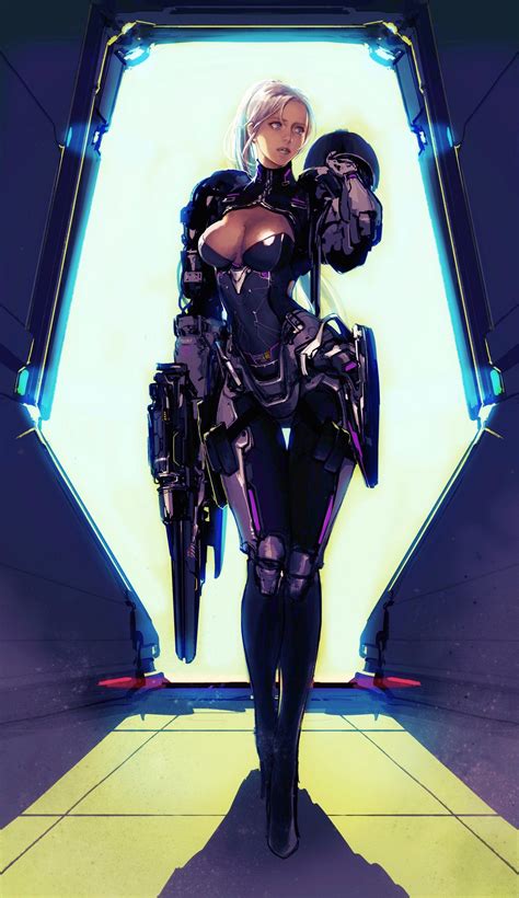 Ssakimetel_001 by Ssaki Metel. : Cyberbooty | Cyberpunk girl, Sci fi concept art, Star citizen